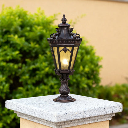 Black Outdoor Pillar Lights Waterproof Aluminum Column Head Lights