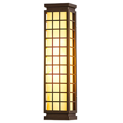 Black Outdoor Sconce Light Classic Rectangle T5 Waterproof Light