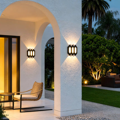 Black Outdoor Up and Down Wall Lights Nordic Style LED Light