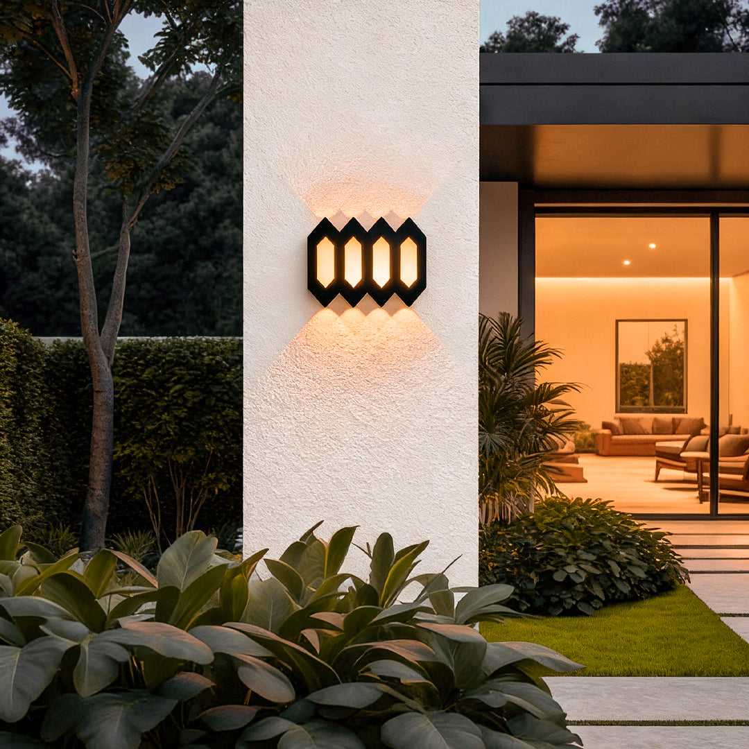 Black Outdoor Up and Down Wall Lights Nordic Style LED Light