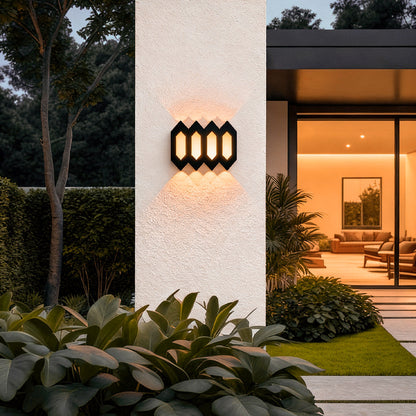 Black Outdoor Up and Down Wall Lights Nordic Style LED Light