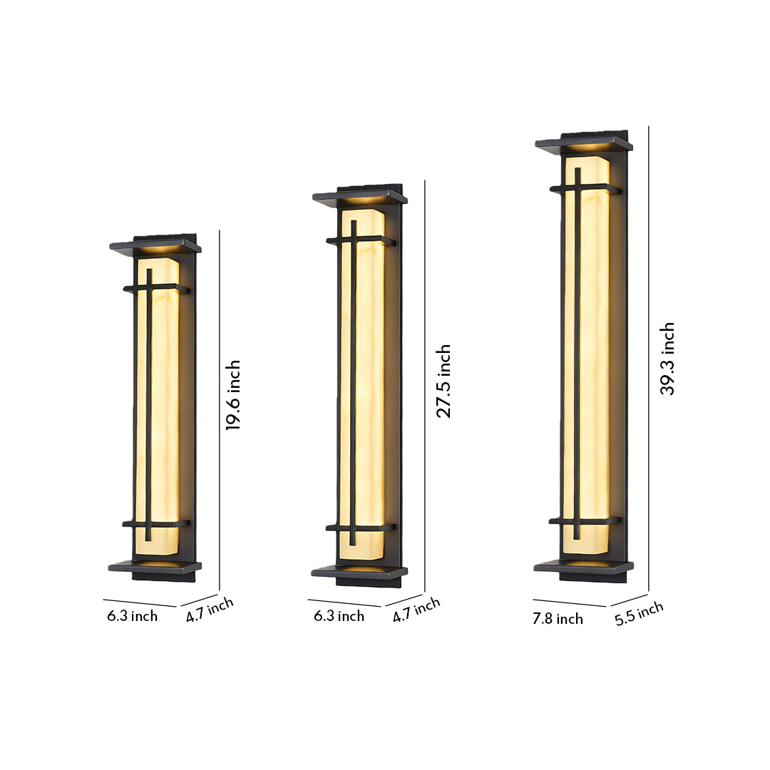 Black Outside Wall Lights Minimalist Waterproof Lamp