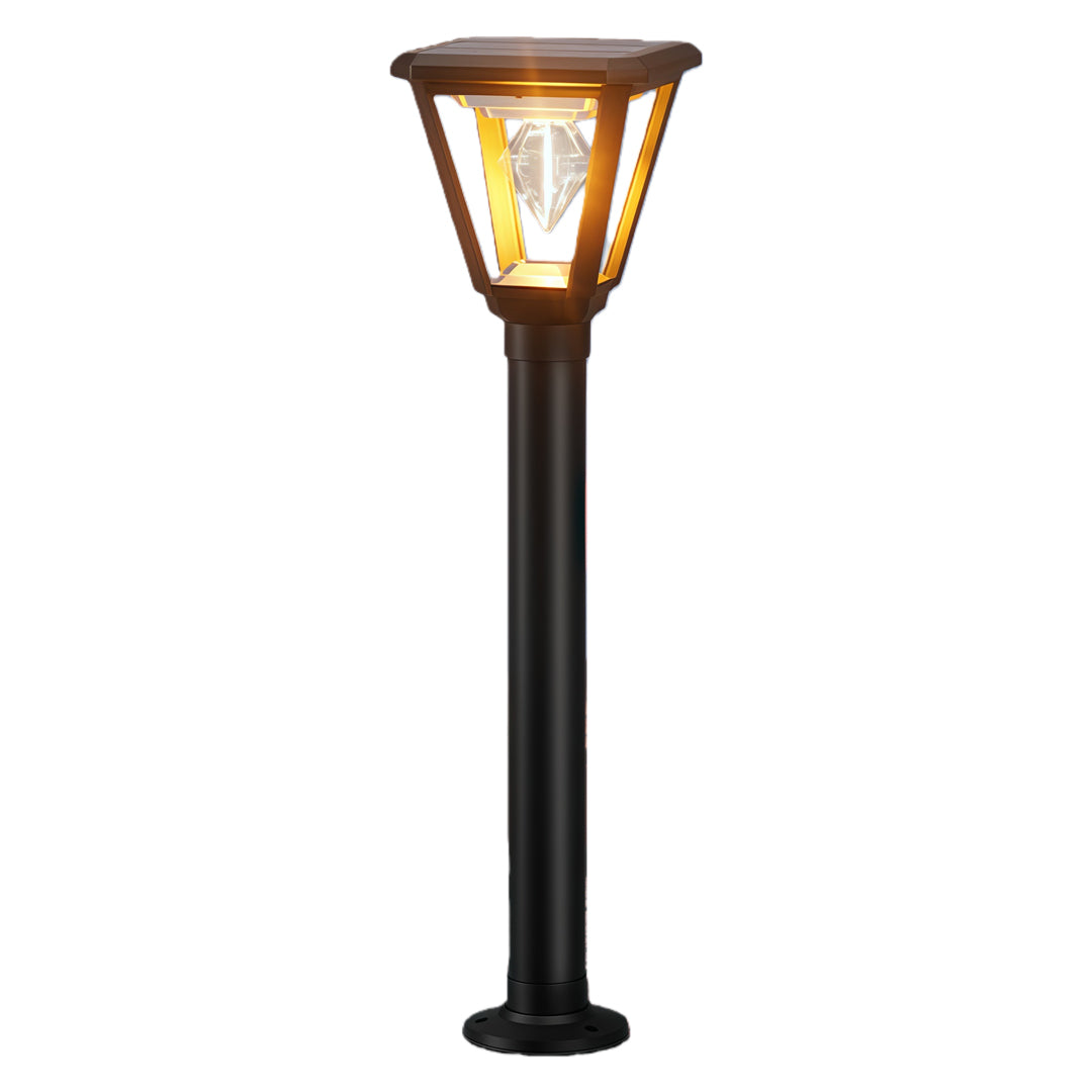 LED Post Cap Lights Outdoor Waterproof Black Plastic Light