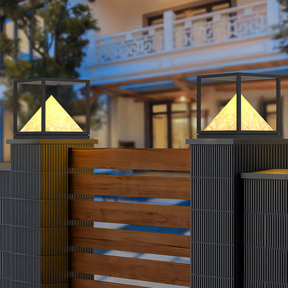 Light Pillar Design Outdoor Artificial Marble Courtyard Lamp