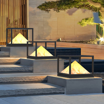 Light Pillar Design Outdoor Artificial Marble Courtyard Lamp