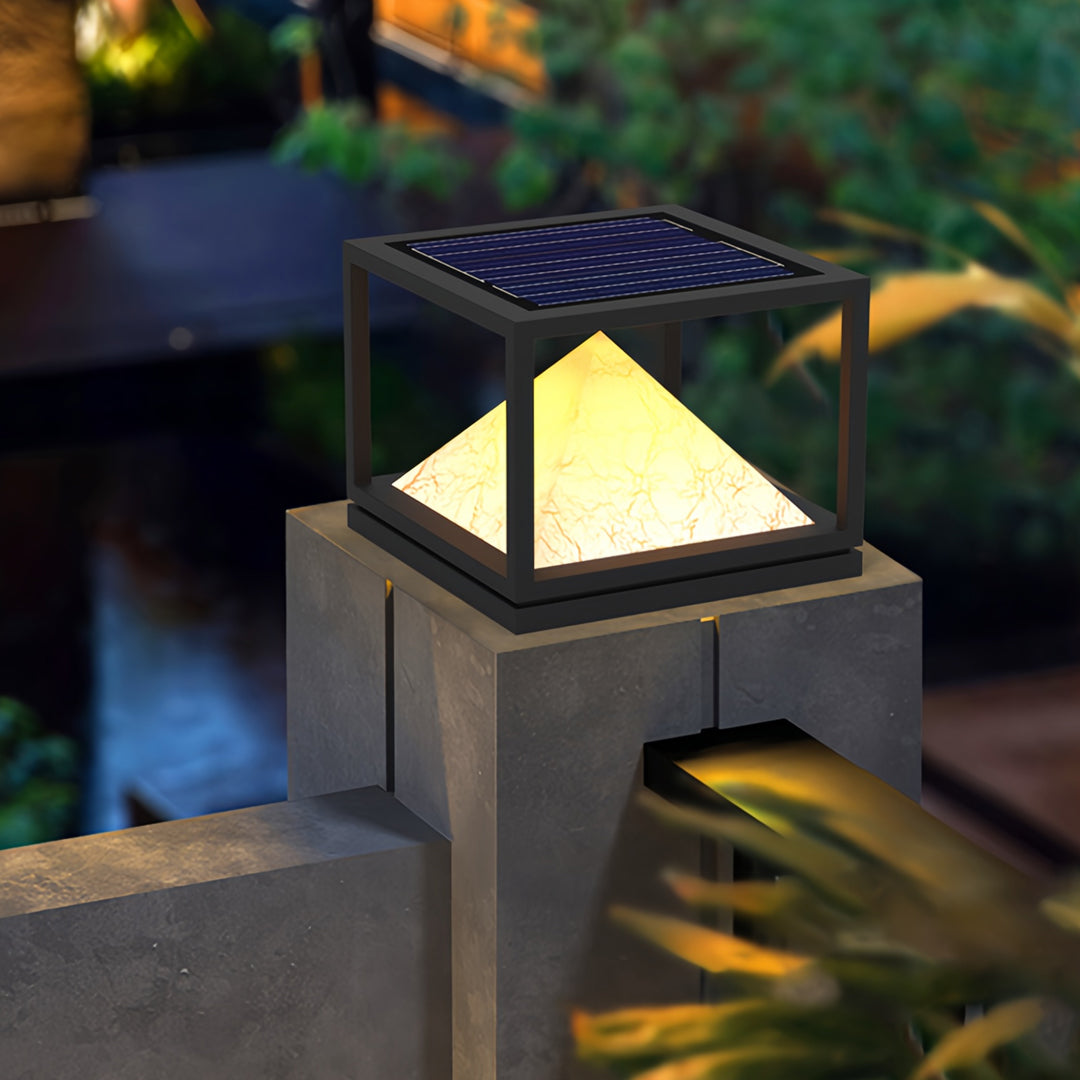Light Pillar Design Outdoor Artificial Marble Courtyard Lamp
