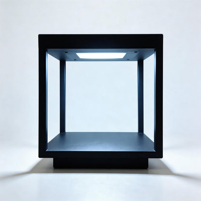 Concrete Pillar Lights Modern Open-Frame Square LED Light