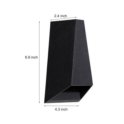 Black up down Outdoor Wall Lights Modern LED Creative Lamp