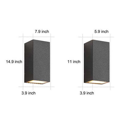 Black up down Wall Light Modern Waterproof LED Light