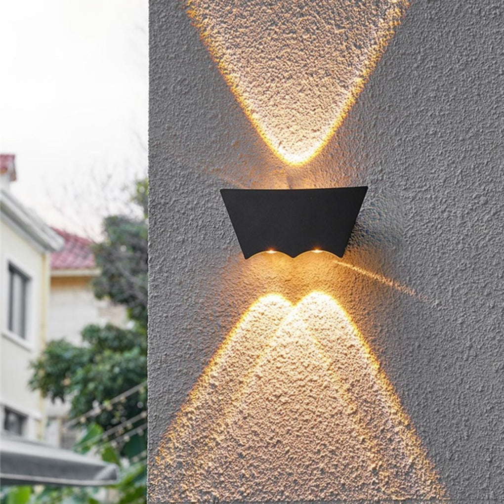 Black up down Wall Light Outdoor Aluminum Wash Light