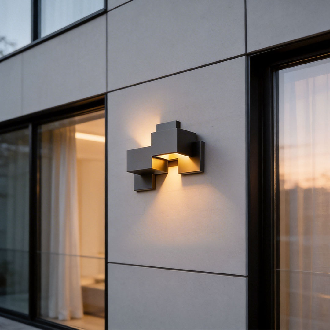 Black up down Wall Lights Geometric Landscape Decorative Light