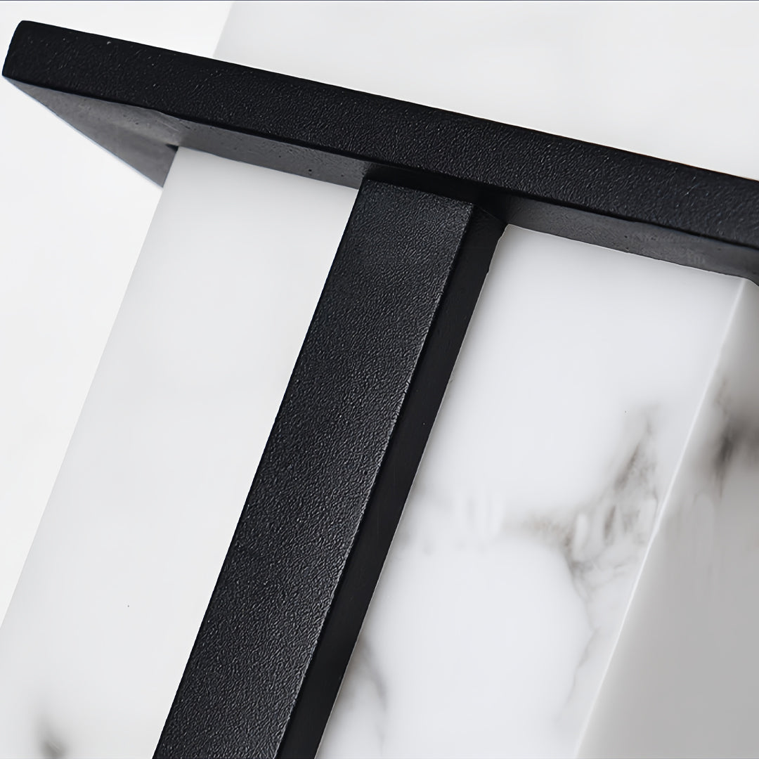 Black Wall Lights Outdoor Waterproof Fake Marble Lamp