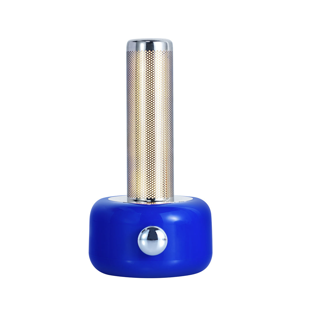 Sleek Metal Ambient Table Lamp with Audio and RGB Lighting - Minimalist Design
