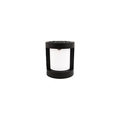 Bollard Landscape Lights Modern Black LED Cylindrical Light