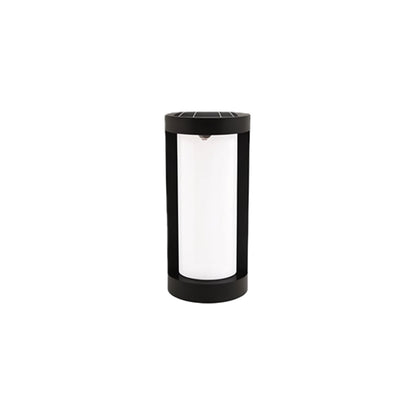 Bollard Landscape Lights Modern Black LED Cylindrical Light