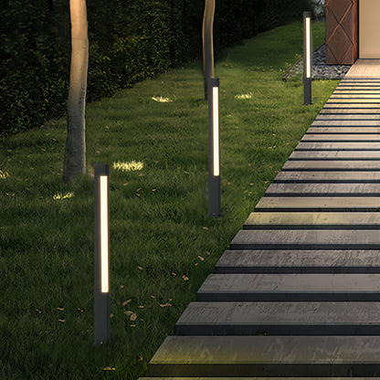 Bollard Landscape Lighting Outdoor Waterproof Modern Square Light
