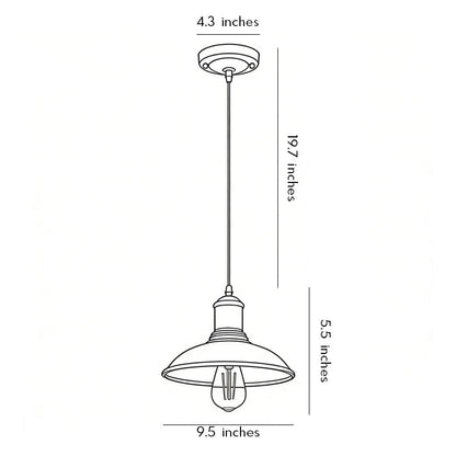 Bronze Pendant Lighting Industrial LED Outdoor Ceiling Light