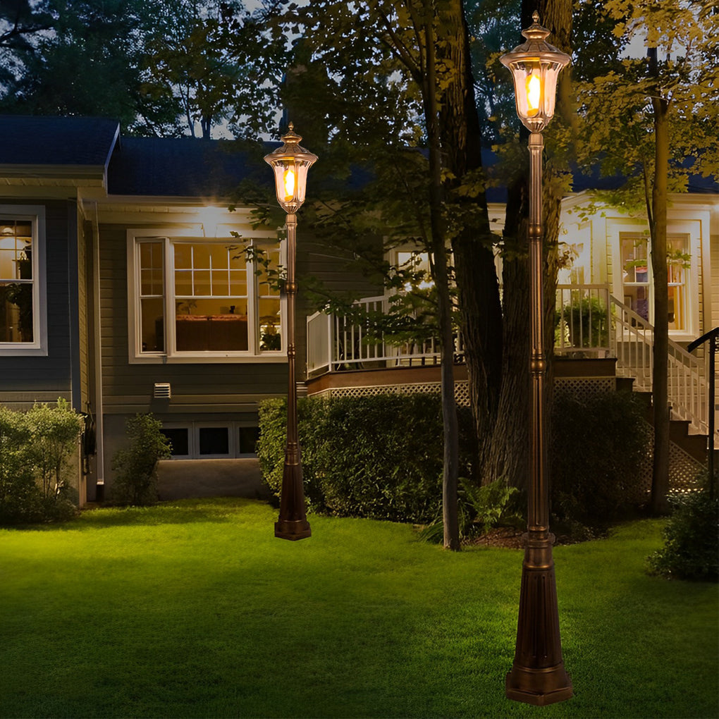Bronze Street Lamp European Style Elegant Aluminum LED Light