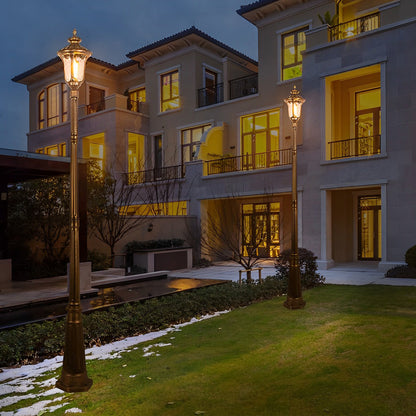 Bronze Street Lamp European Style Elegant Aluminum LED Light