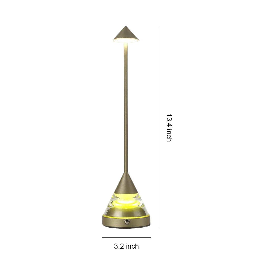 Unique Small Table Lamp with Creative Pointed Design – Aluminum & Iron Accent Light