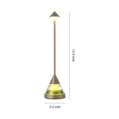 Unique Small Table Lamp with Creative Pointed Design – Aluminum & Iron Accent Light