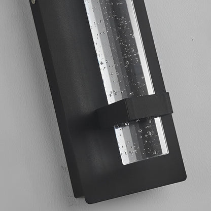 Bubble Wall Sconce Waterproof Modern Black Crystal Glass Outdoor Light