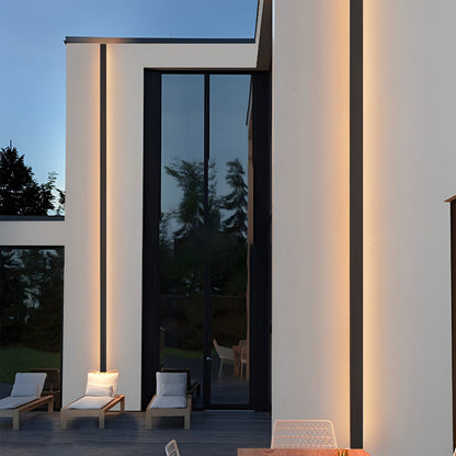 Black Long LED RGB Linear Light Outdoor Waterproof Wall Lighting