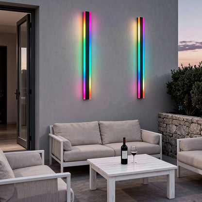RGB Wall Light Modern Linear Waterproof LED Metal Light