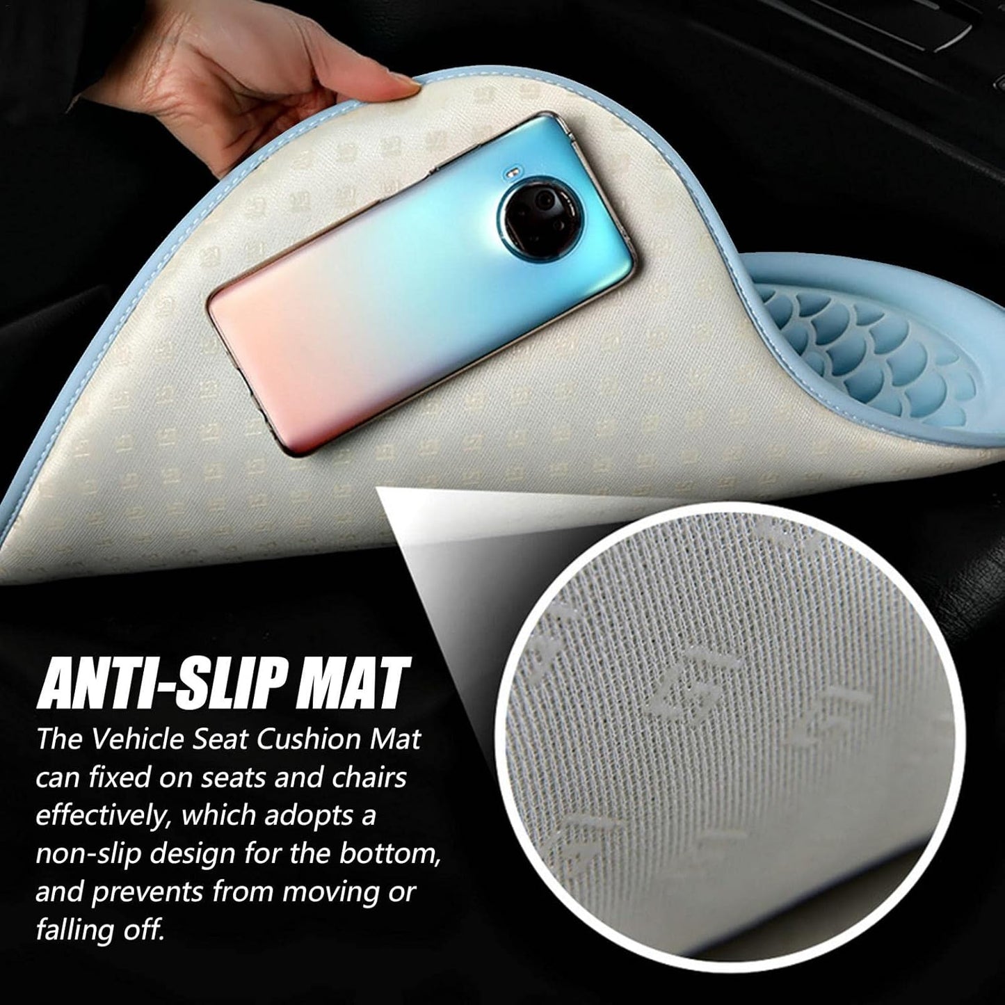 Cooling Gel Car Seat Cushion – Non-Slip Pressure Relief Seat Pad for Car, Office Chair & Wheelchair
