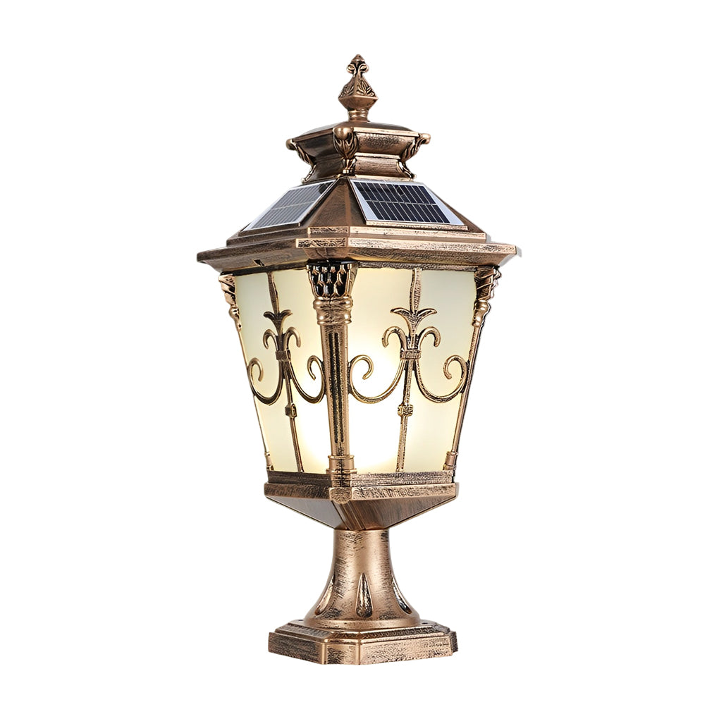 Cast Aluminum Post Light European Retro Fence Light