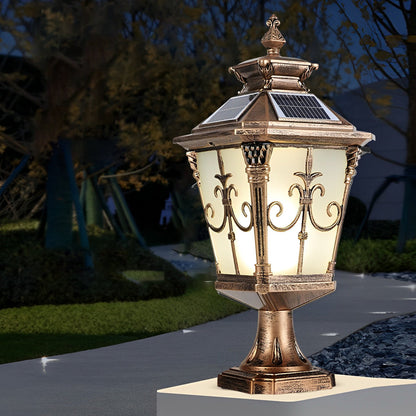 Cast Aluminum Post Light European Retro Fence Light