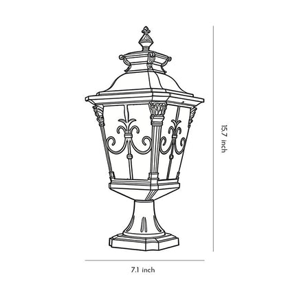 Cast Aluminum Post Light European Retro Fence Light