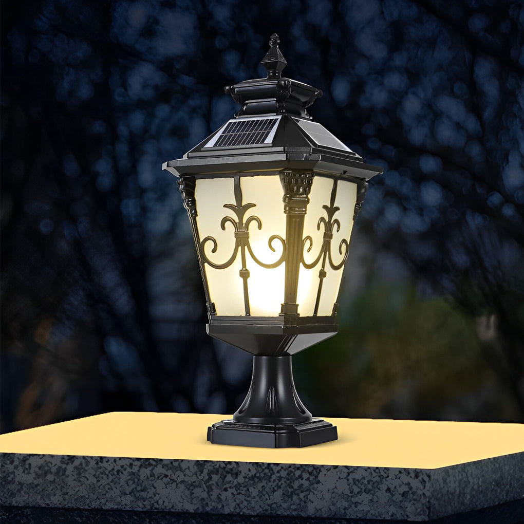 Cast Aluminum Post Light European Retro Fence Light