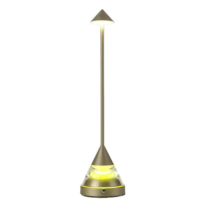 Unique Small Table Lamp with Creative Pointed Design – Aluminum & Iron Accent Light