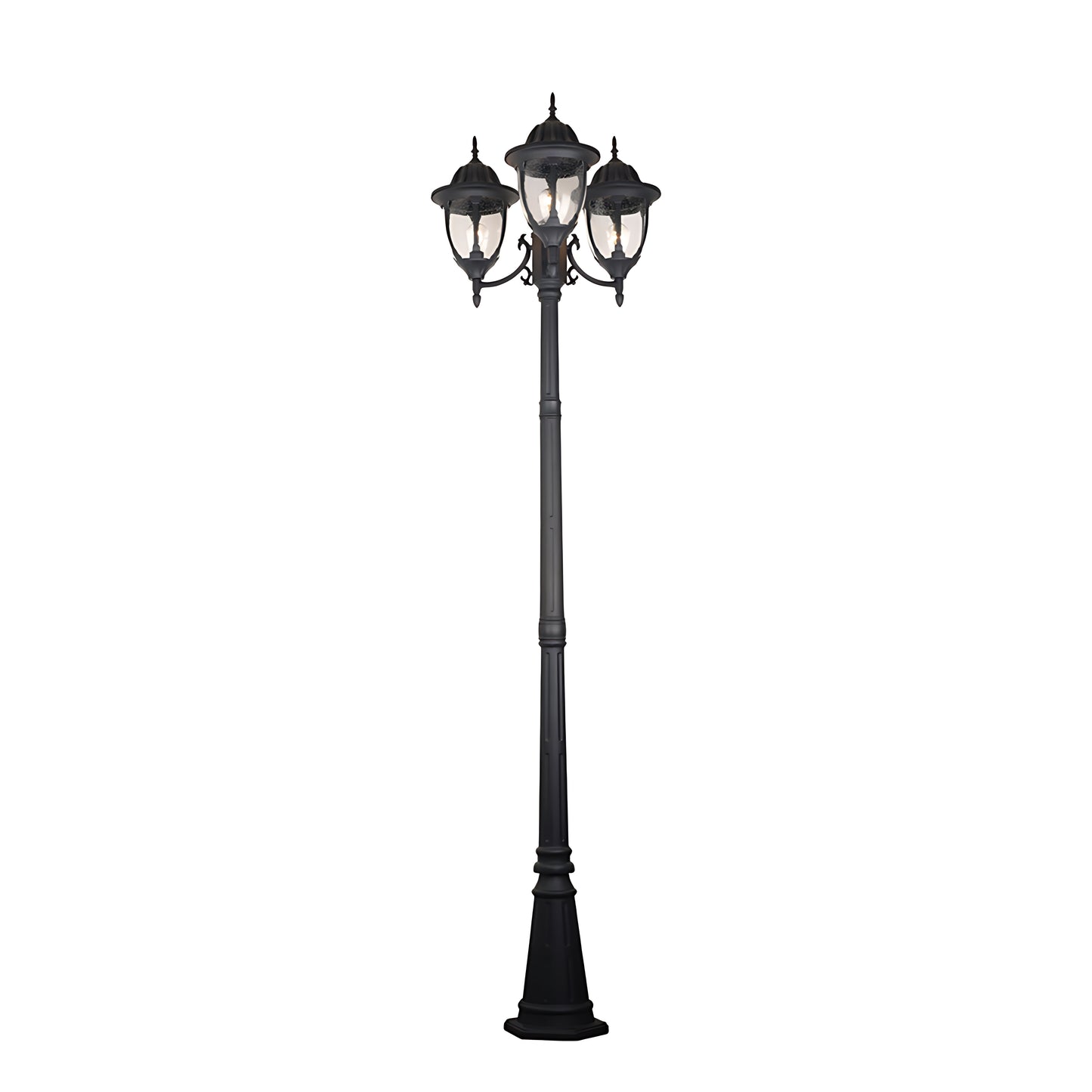 Three-Head Street Lamp Post Lights Waterproof Aluminum European-Style