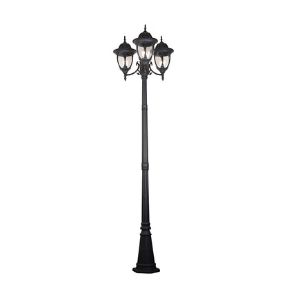 Three-Head Street Lamp Post Lights Waterproof Aluminum European-Style