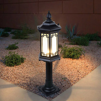 Traditional Asian-Inspired LED Pathway Lights Rhombus Shape for Villa Gardens
