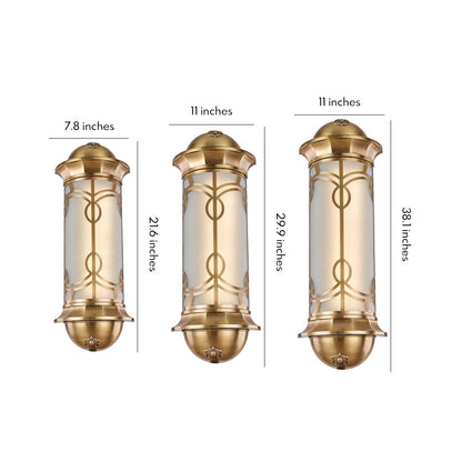 Copper Outdoor Wall Sconce European Style Outdoor Light