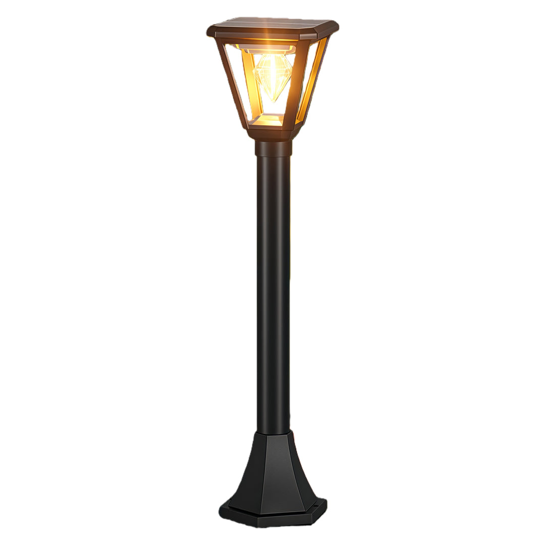 LED Post Cap Lights Outdoor Waterproof Black Plastic Light