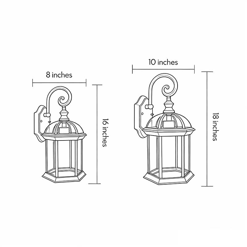 Classic Outdoor Wall Lanterns Waterproof Vintage Light
