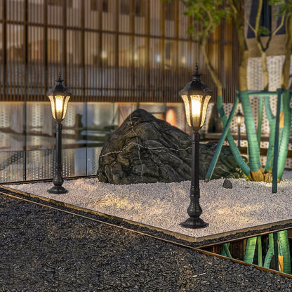 Retro-Inspired Waterproof Outdoor Lamp Post for Traditional Villa Gardens