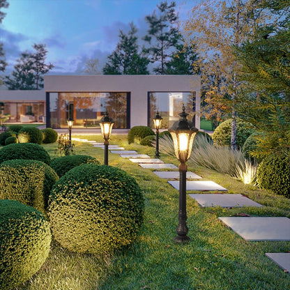 Retro-Inspired Waterproof Outdoor Lamp Post for Traditional Villa Gardens