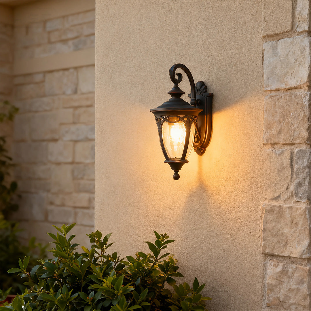 Unique Outdoor Sconce Decorative Waterproof Black Aluminum Lamp
