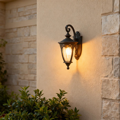 Unique Outdoor Sconce Decorative Waterproof Black Aluminum Lamp