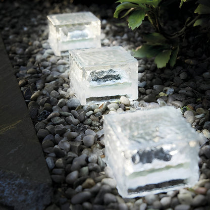 Outdoor Ice Cube Lights Modern Intelligent Solar Step Light