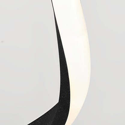 Spiral LED Path Light Modern Black Waterproof Lawn Light