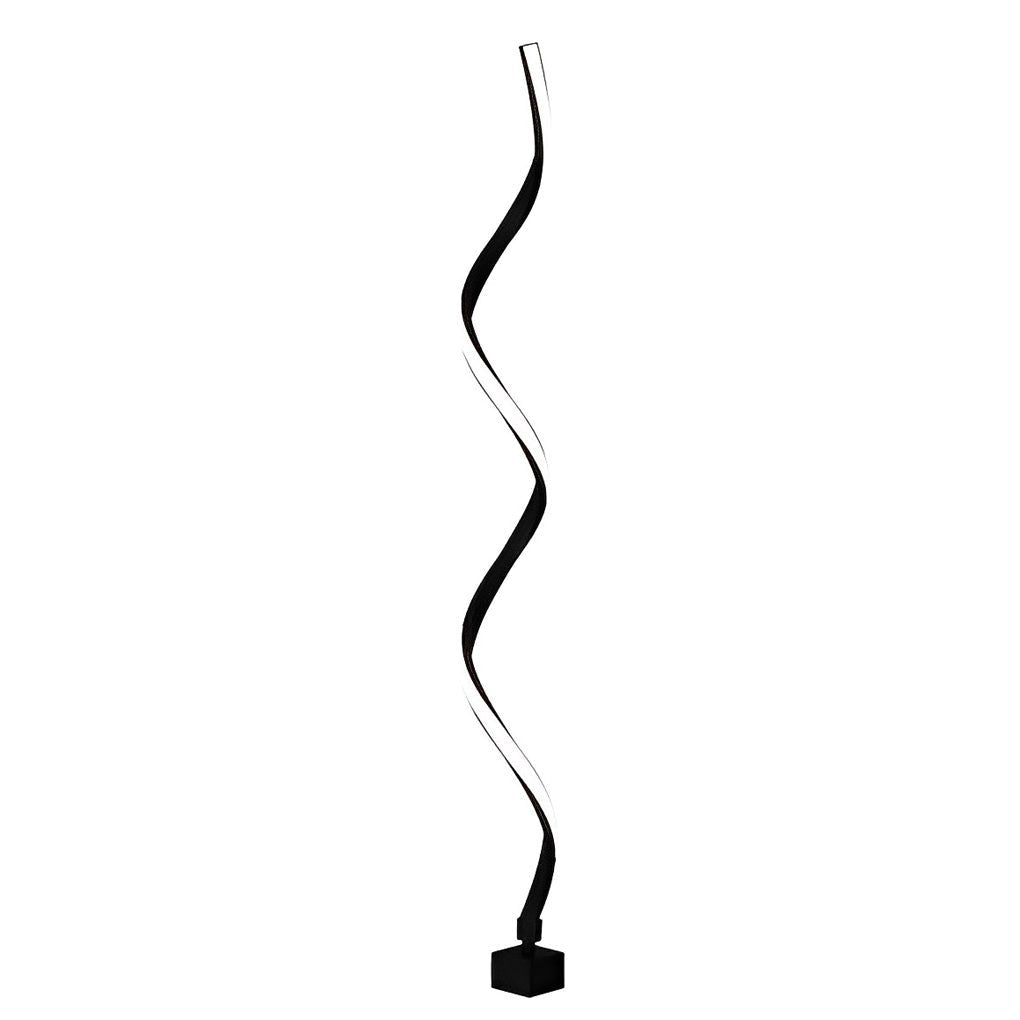 Spiral LED Path Light Modern Black Waterproof Lawn Light