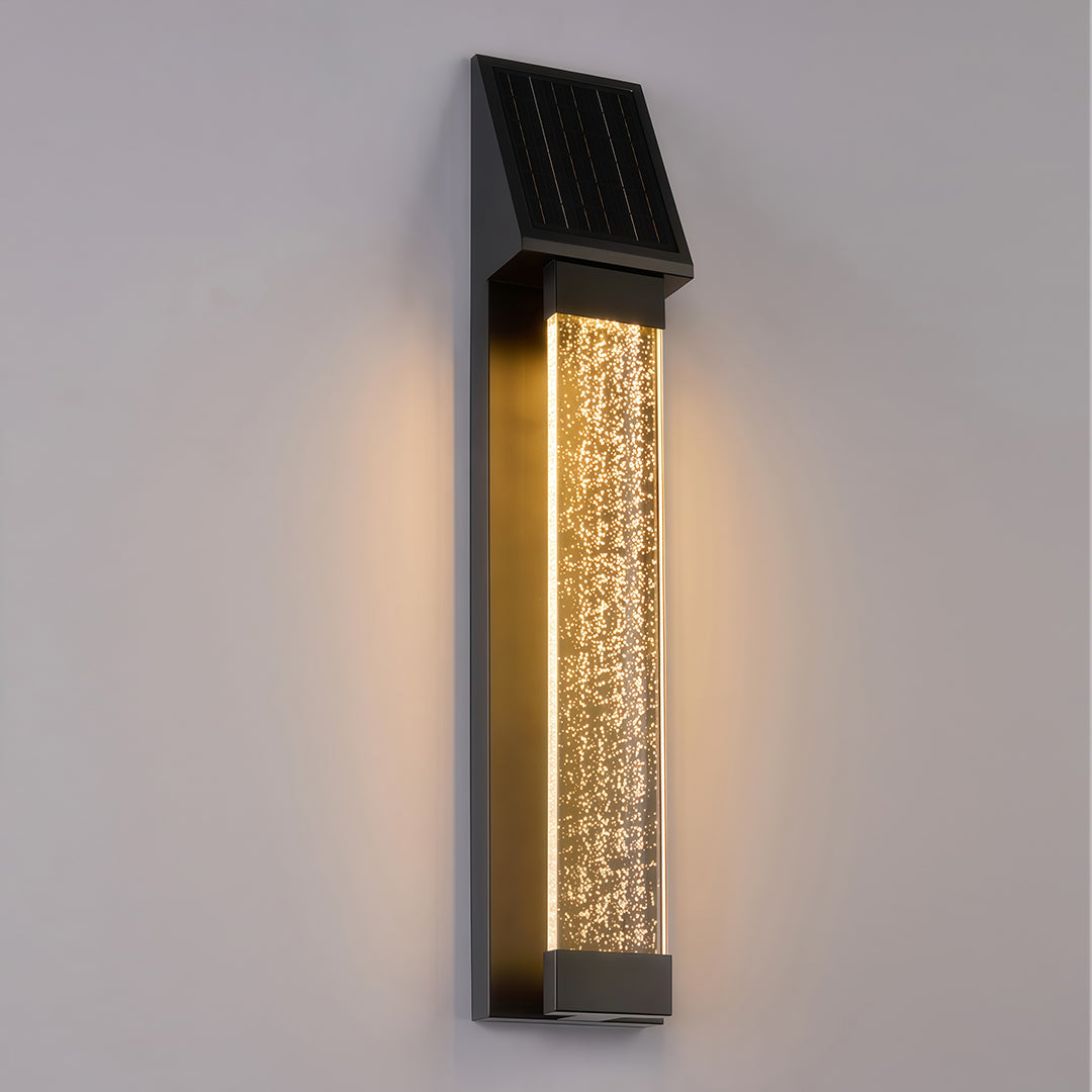 Black Outdoor Lighting Sconce Waterproof Solar Light