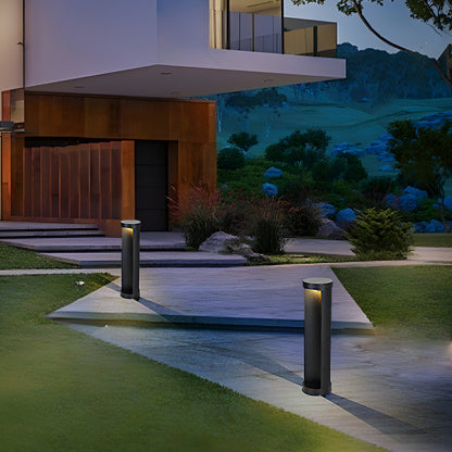 Commercial LED Bollard Lights Modern Outdoor Cylindrical Lawn Light