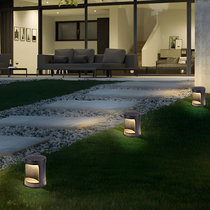 Commercial LED Bollard Lights Modern Outdoor Cylindrical Lawn Light